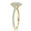 1.5 CT Cushion Cut Halo Pave Setting Moissanite Engagement Ring - crownmoissanite