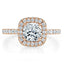 1.5 CT Cushion Shaped Moissanite Halo Engagement Ring - crownmoissanite