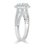 1.0 CT Emerald Cut Halo Split Shank Setting Moissanite Engagement Ring - crownmoissanite