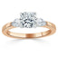 0.75 CT Cushion Cut Three Stone Moissanite Engagement Ring - crownmoissanite
