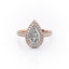 2.0 CT Pear Shaped Moissanite Halo Engagement Ring - crownmoissanite
