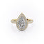 2.0 CT Pear Shaped Moissanite Halo Engagement Ring - crownmoissanite