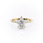 2.0 CT Pear Cut Solitaire Pave Setting Moissanite Engagement Ring - crownmoissanite
