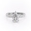 2.0 CT Pear Cut Solitaire Pave Setting Moissanite Engagement Ring - crownmoissanite