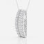 3.0 TCW Round & Baguette Moissanite Diamond Pendant Necklace - crownmoissanite