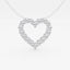 1.50 TCW Round Moissanite Diamond Heart Pandant Necklace - crownmoissanite