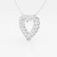 1.50 TCW Round Moissanite Diamond Heart Pandant Necklace - crownmoissanite