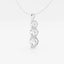 1.50 TCW Round Moissanite Diamond Three-Stone Drop Pendant Necklace - crownmoissanite