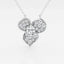 0.38 CT Round Moissanite Diamond Pave Flower Pendant Necklace - crownmoissanite