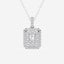 0.33 CT Emerald Moissanite Diamond Halo Style Necklace - crownmoissanite