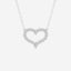 0.24 TCW Round Moissanite Diamond Heart Pendant Necklace - crownmoissanite