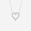 0.24 TCW Round Moissanite Diamond Heart Pendant Necklace - crownmoissanite