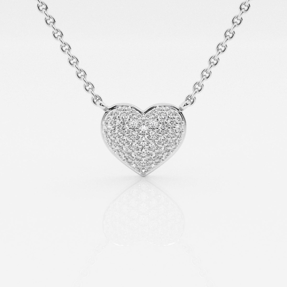 0.25 TCW Round Moissanite Diamond Heart Pendant Necklace - crownmoissanite