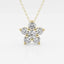 1.50 TCW Round Moissanite Diamond Flower Pendant Necklace - crownmoissanite