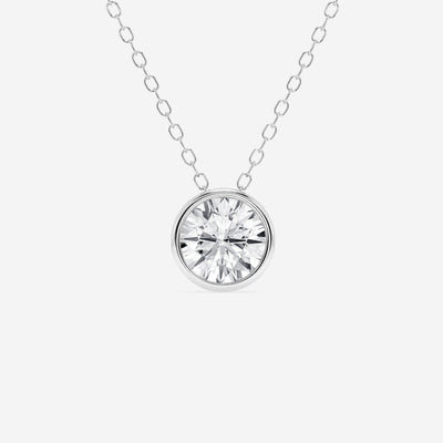 1.0 CT Round Moissanite Diamond Solitaire Necklace - crownmoissanite
