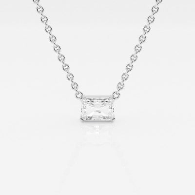 0.50 CT Radiant Moissanite Diamond Solitaire Necklace - crownmoissanite