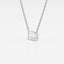 0.50 CT Radiant Moissanite Diamond Solitaire Necklace - crownmoissanite