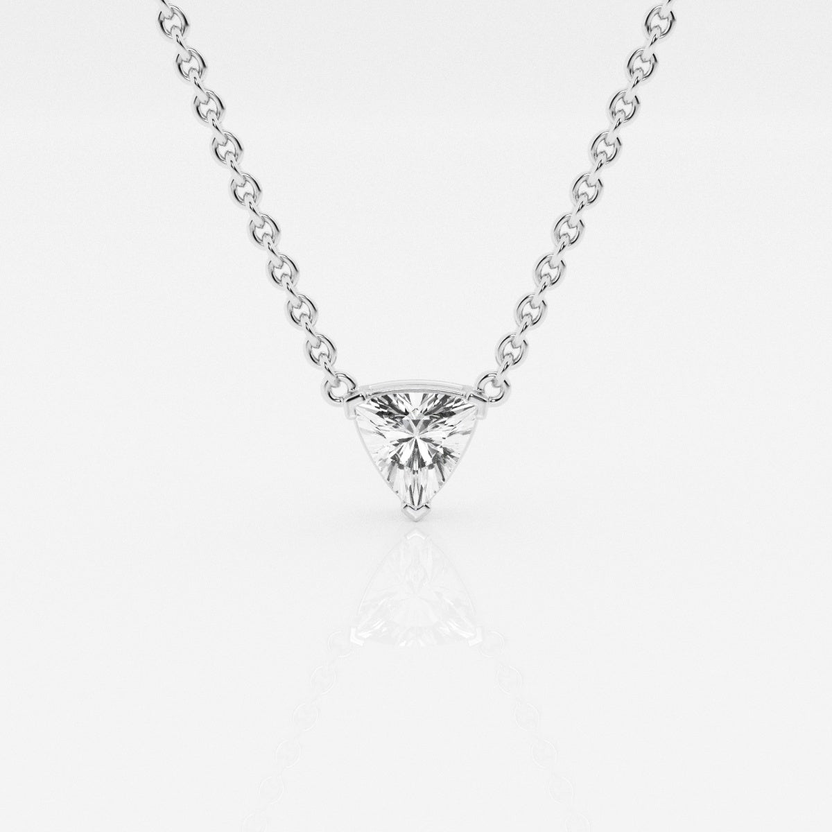 0.50 CT Trillion Moissanite Diamond Solitaire Necklace - crownmoissanite