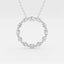 1.01 TCW Maquise Moissanite Diamond Circle Pendent Necklace - crownmoissanite