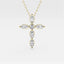 1.0 TCW Round & Marquise Moissanite Diamond Cross Necklace - crownmoissanite