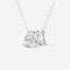 2.22 TCW Emerald & Pear Moissanite Diamond Two Stone Necklace - crownmoissanite