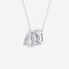 2.22 TCW Emerald & Pear Moissanite Diamond Two Stone Necklace - crownmoissanite