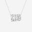 2.40 TCW Emerald & Oval Moissanite Diamond Two Stone Necklace - crownmoissanite