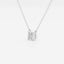 0.50 CT Asscher Moissanite Diamond Solitaire Necklace - crownmoissanite