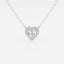 0.40 CT Heart Moissanite Diamond Halo Style Necklace - crownmoissanite