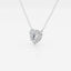 0.40 CT Heart Moissanite Diamond Halo Style Necklace - crownmoissanite