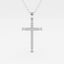 0.24 TCW Round Moissanite Diamond Cross Necklace - crownmoissanite