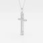 0.24 TCW Round Moissanite Diamond Cross Necklace - crownmoissanite
