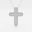 0.76 TCW Round Moissanite Diamond Cross Necklace - crownmoissanite