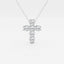 1.01 TCW Round Moissanite Diamond Cross Necklace - crownmoissanite