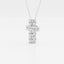 1.01 TCW Round Moissanite Diamond Cross Necklace - crownmoissanite