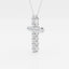 1.0 TCW Round Moissanite Diamond Cross Necklace - crownmoissanite