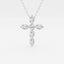 1.0 TCW Round & Oval Moissanite Diamond Cross Necklace - crownmoissanite