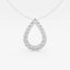 1.0 TCW Round Moissanite Diamond Pear Shape Pendant Necklace - crownmoissanite