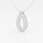1.0 TCW Round Moissanite Diamond Pear Shape Pendant Necklace - crownmoissanite