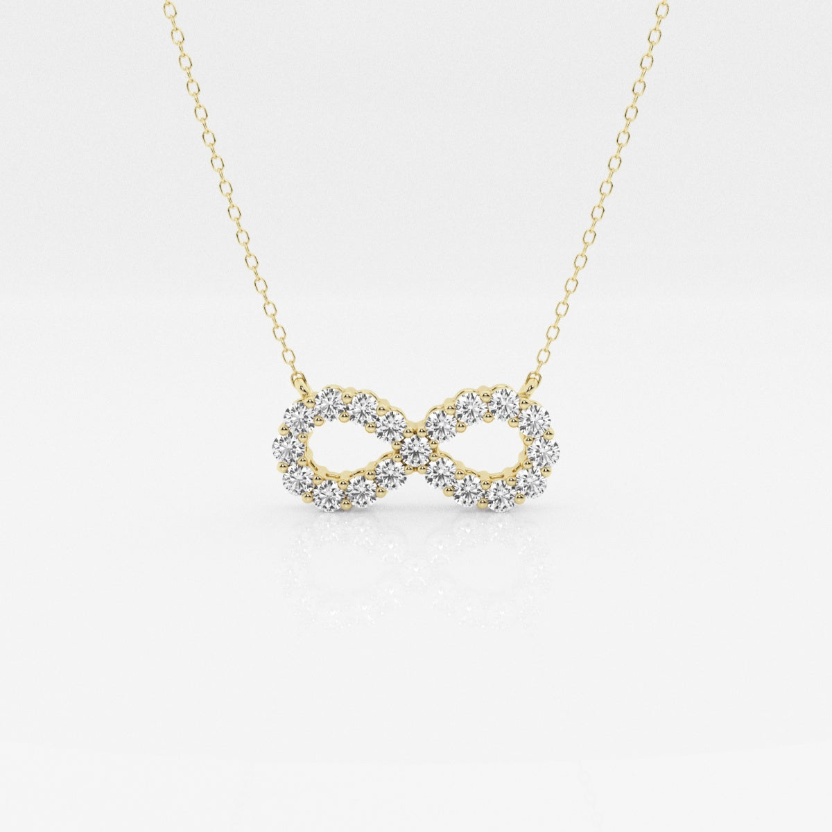 1.0 TCW Round Moissanite Diamond Infinity Necklace - crownmoissanite