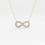 1.0 TCW Round Moissanite Diamond Infinity Necklace - crownmoissanite