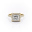 2.08 CT Princess Cut Double Halo Moissanite Engagement Ring - crownmoissanite