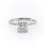 2.08 CT Princess Cut Hidden Halo Pave Setting Moissanite Engagement Ring - crownmoissanite
