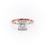 2.08 CT Princess Cut Solitaire Pave Setting Moissanite Engagement Ring - crownmoissanite