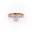 2.08 CT Princess Cut Solitaire Channel Pave Moissanite Engagement Ring - crownmoissanite