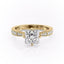 2.08 CT Princess Cut Solitaire Channel Pave Moissanite Engagement Ring - crownmoissanite