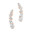 0.63 TCW Pear, Marquise & Round Moissanite Diamond Ear Crawlers Earrings - crownmoissanite