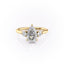 2.0 CT Pear Cut Three Stone Moissanite Engagement Ring - crownmoissanite