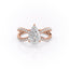 2.0 CT Pear Cut Solitaire Split Shank Setting Moissanite Engagement Ring - crownmoissanite