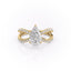 2.0 CT Pear Cut Solitaire Split Shank Setting Moissanite Engagement Ring - crownmoissanite